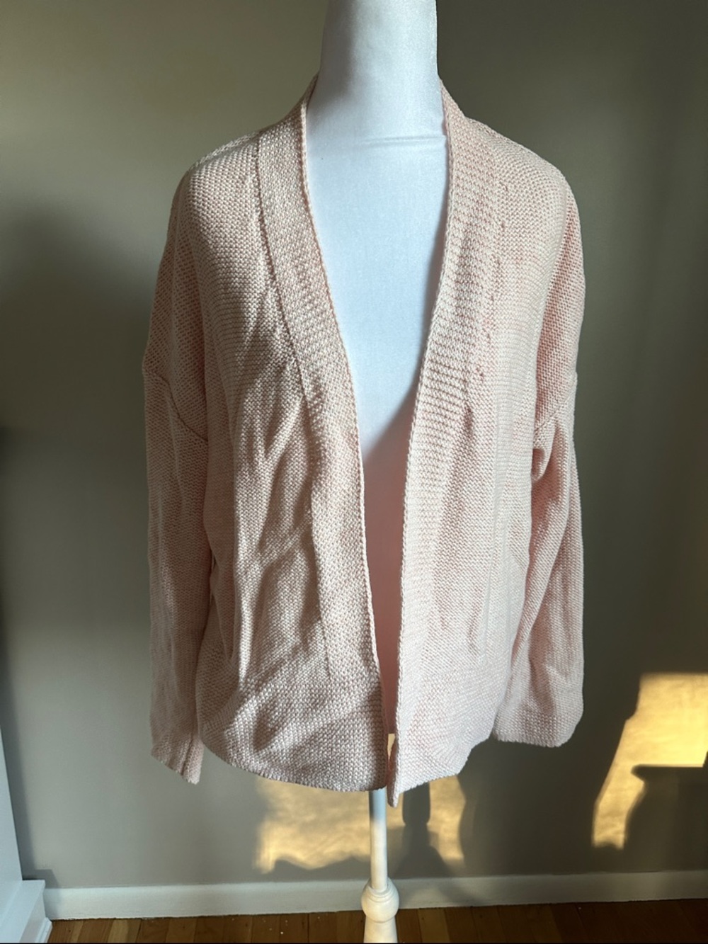 Old Navy Light Blush Pink Open-Front Knit Cardigan, Sz M